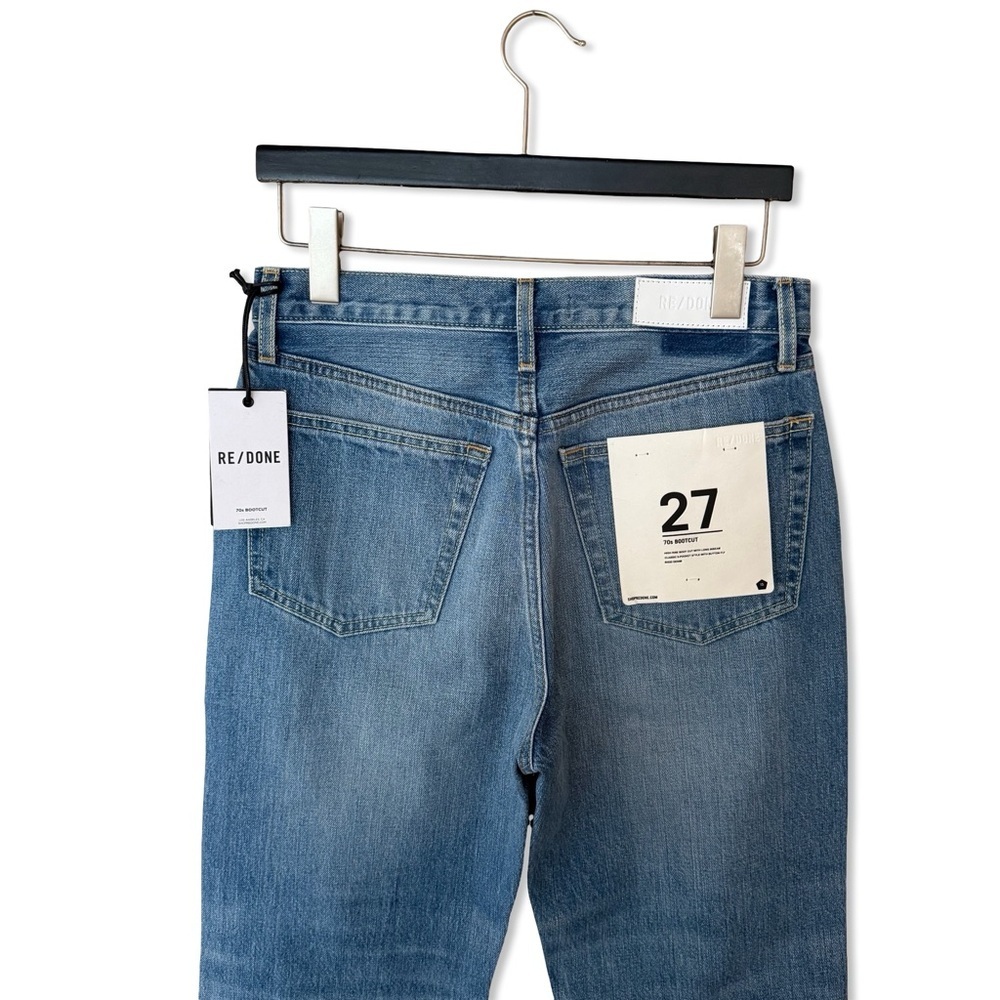 RE/DONE 70s bootcut jeans denim crystal blue Classic flares pants NWT 27 - Picture 7 of 12